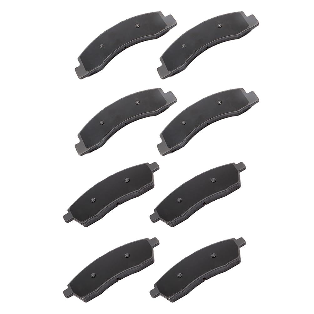 Front Rear Ceramic Brake Pads Kits 8pcs fit For 2000-2005 For Ford Excursion,1999-2004 For Ford For F-250 Super Duty,1999-2004 For Ford For F-350 Super Duty