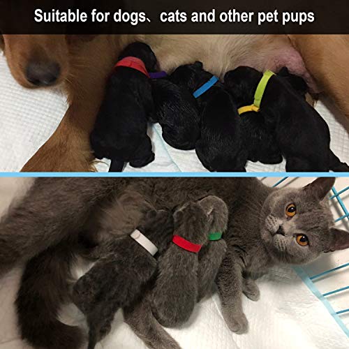 Febsnow 30 Pcs Puppy Id Collar Whelping Newborn Pet Collars Double-Sided Soft Adjustable Identification Collar Id Bands For Newborn Pet Dog Cat 15 Colors thumb #5