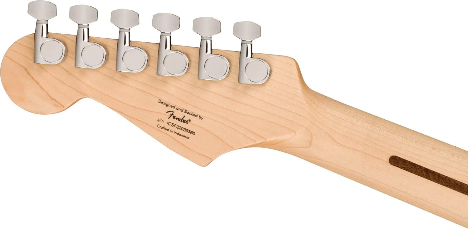 Fender Squier Sonic Stratocaster Poplar Electric Guitar With Gig-Bag, Polishing Cloth, Strap, Picks & E-Book - White - Image 7 thumbnail