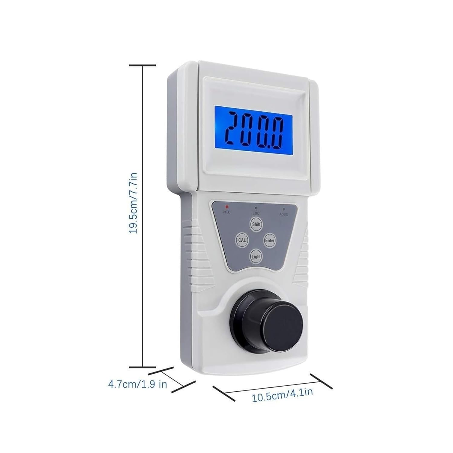 Lab Turbidity Meter, Measuring Range 0-200 NTU Handheld Portable Turbidimeter for Water Treatment Industry for Plant Wine Industry
