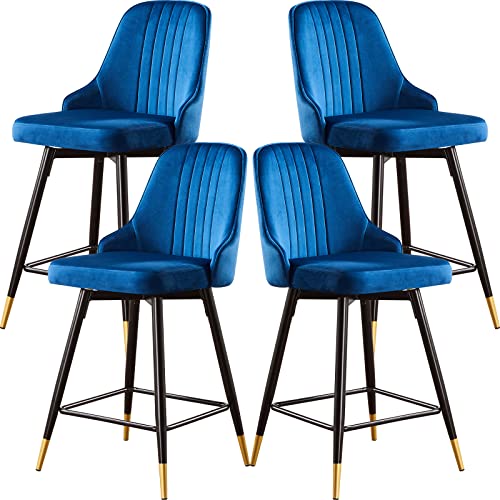 Taburetes Altos de Cocina con Respaldo Azul Marca SICOTAS