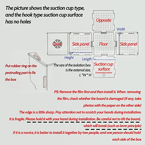 Rhinenet 3.93 X 3.93 X 3.93 In Fish Separation Breeder Box Acrylic Transparent Fish Tank Breeding Isolation Box Aquarium Hatchery Incubator With Suction Cups For Shrimp Guppy Clownfish Small Fish #TOP6