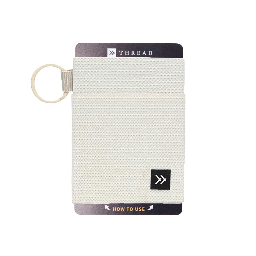 Thread Wallets Ultra Slim Minimalist Card Holder Wallet for Men and Women Off White One Size