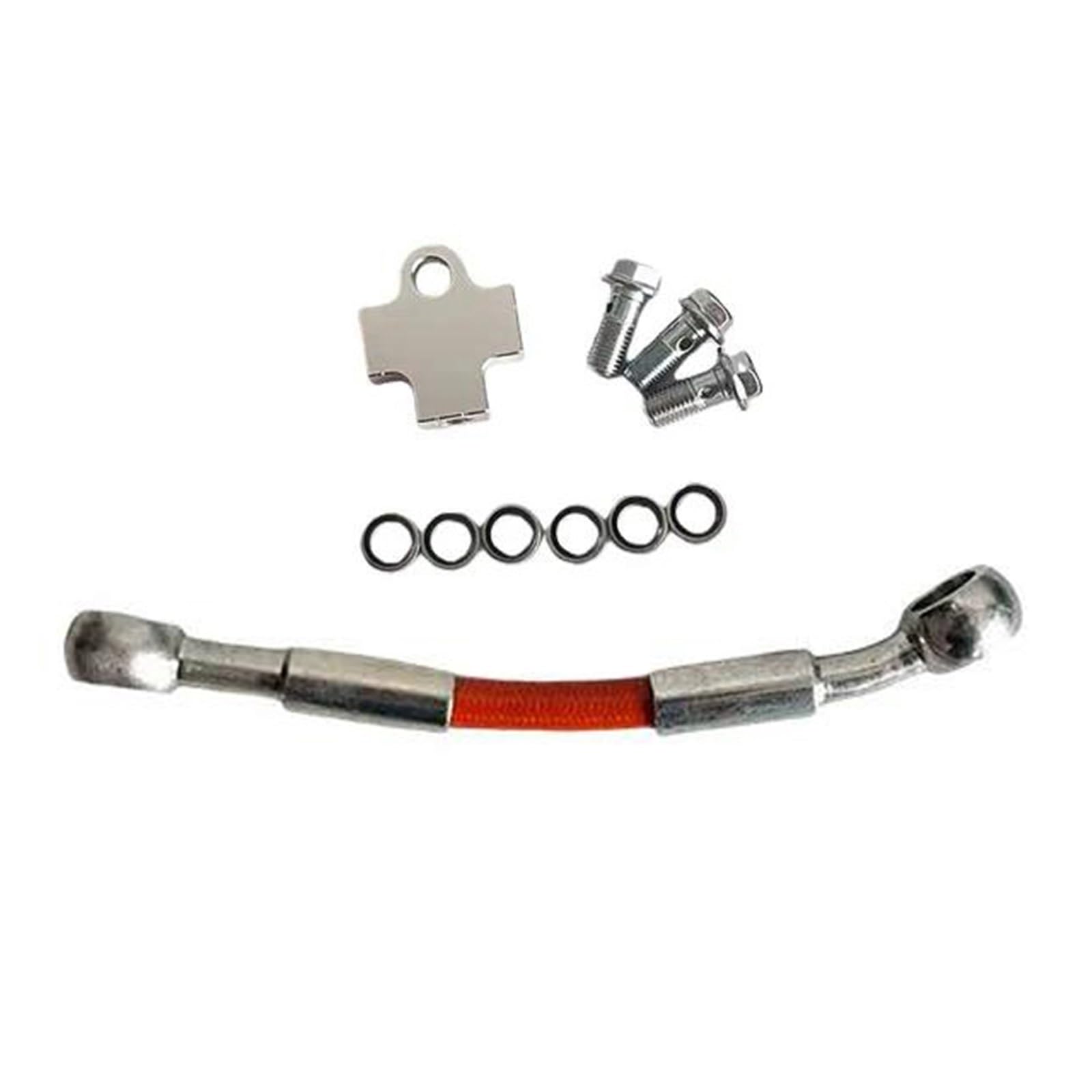 Motorbike Brake Line 10cm-500cm Motorcycle Accessories 0°-28° Oil Pipe Clutch Hydraulic Brake Line Hose 3 Way Adapter Connector M10X1.25(15cm)