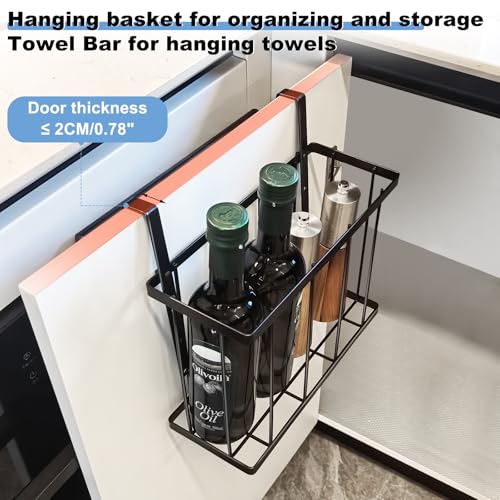 2-Pack-Cabinet-Door-Organizer-with-Towel-Bar-Over-The-Cabinet-Door-Storage-with-Towel-Holder-for-Kitchen-Cutting-BoardBlack