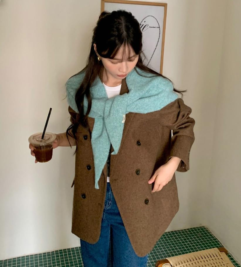 Pashmina Shawl Wraps Women Wool Shawls and Wraps Thicken Shawl Scarf Triangle Cardigan Cape Sweater Shoulder Top Fall Winter - Image 7