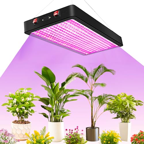 XUNDE YW2000 Garten Vollspektrum Led Pflanze wachsen Licht wachsende Lampe für Indoor wachsen Zelt Pflanzen Saatgut Veg Blüte Phyto (schwarz)