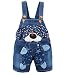 Kidscool Baby Summer Cotton Denim 3D Cartoon Star Dog Soft Short Overalls