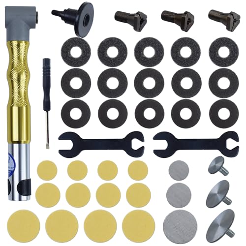 CTISMICE 90 Degree Flex Shaft Rotary Tool Handpiece, 41pcs Right Angle Flexiable Shaft Hand Piece Attachment Set Compatible with Flex Shaft Grinder, Bench Polisher, Electric Drill