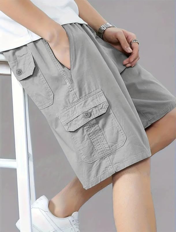 Image of Amazon Brand - INKAST Men Casual Cotton Shorts with Multiple Pockets Comfortable Breathable Fabric Stylish & Durable Design