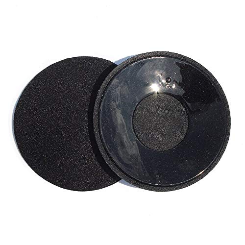 plumbury Women's Reusable Silicone Nipple Cover Pasties - Stick-on Breast Petals Round Shape, Black-picture-7