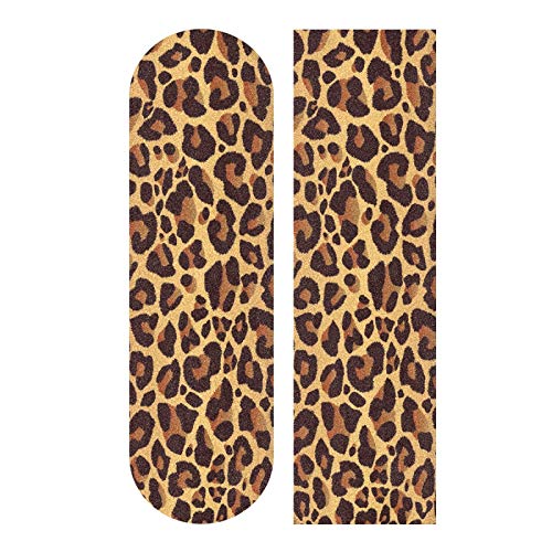 Mnsruu Skateboard Griptape Leopard Muster Longboards Griptape Schleifpapier für Rollerboard