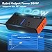 RoyPow 300W Car Power Inverter, DC 12V to 110V AC Power Inverter with Cigarette Lighter Port, Car Plug Adapter Outlet with 3.4A USB-A, QC3.0 24W, PD 30W, PD 36W, Dual AC Outlets, Car Charger Adapter
