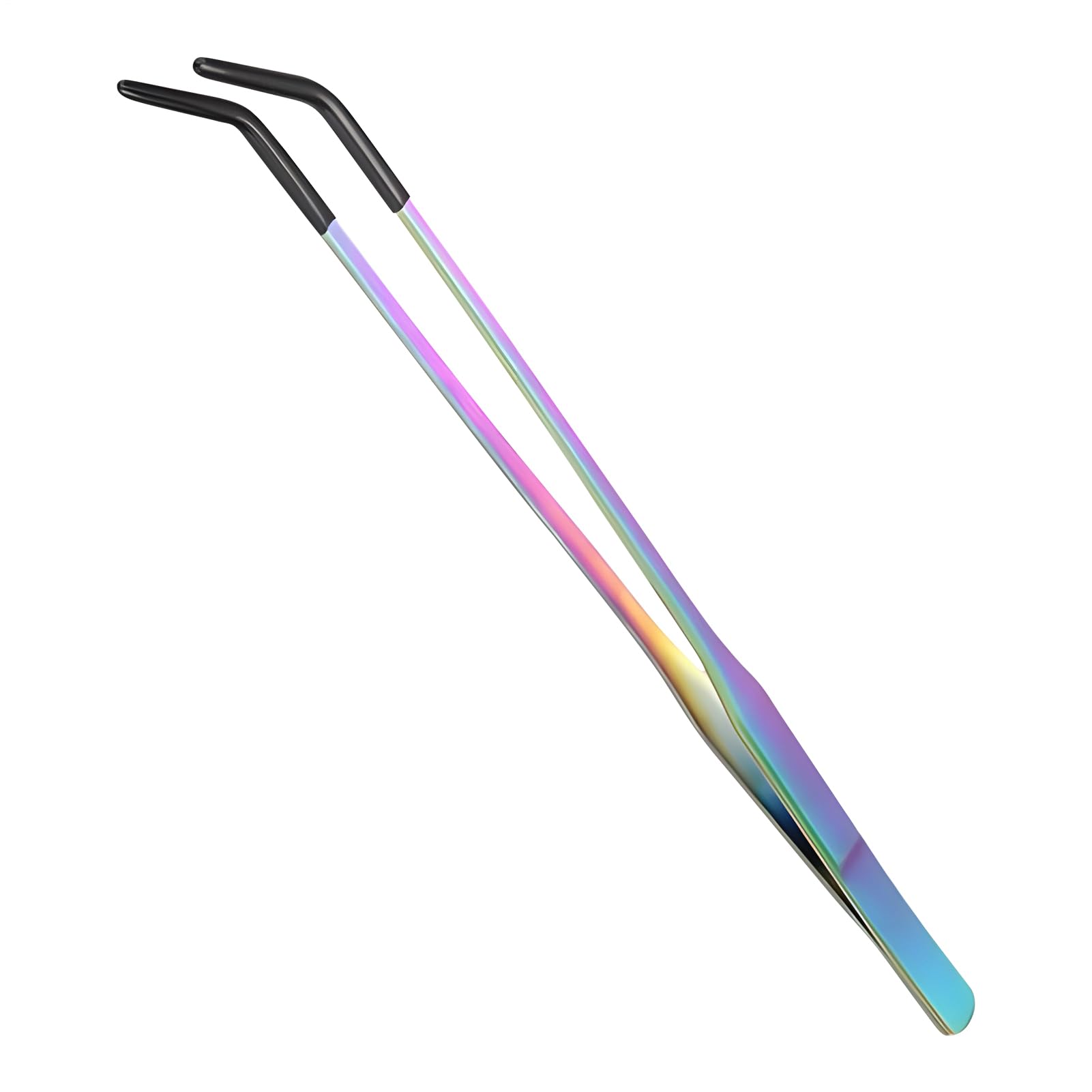 Pinces de Nourrissage - Pinces Droites et Courbes - Tête en Silicone Antidérapante pour Reptiles Aquatiques Aquarium Domestique