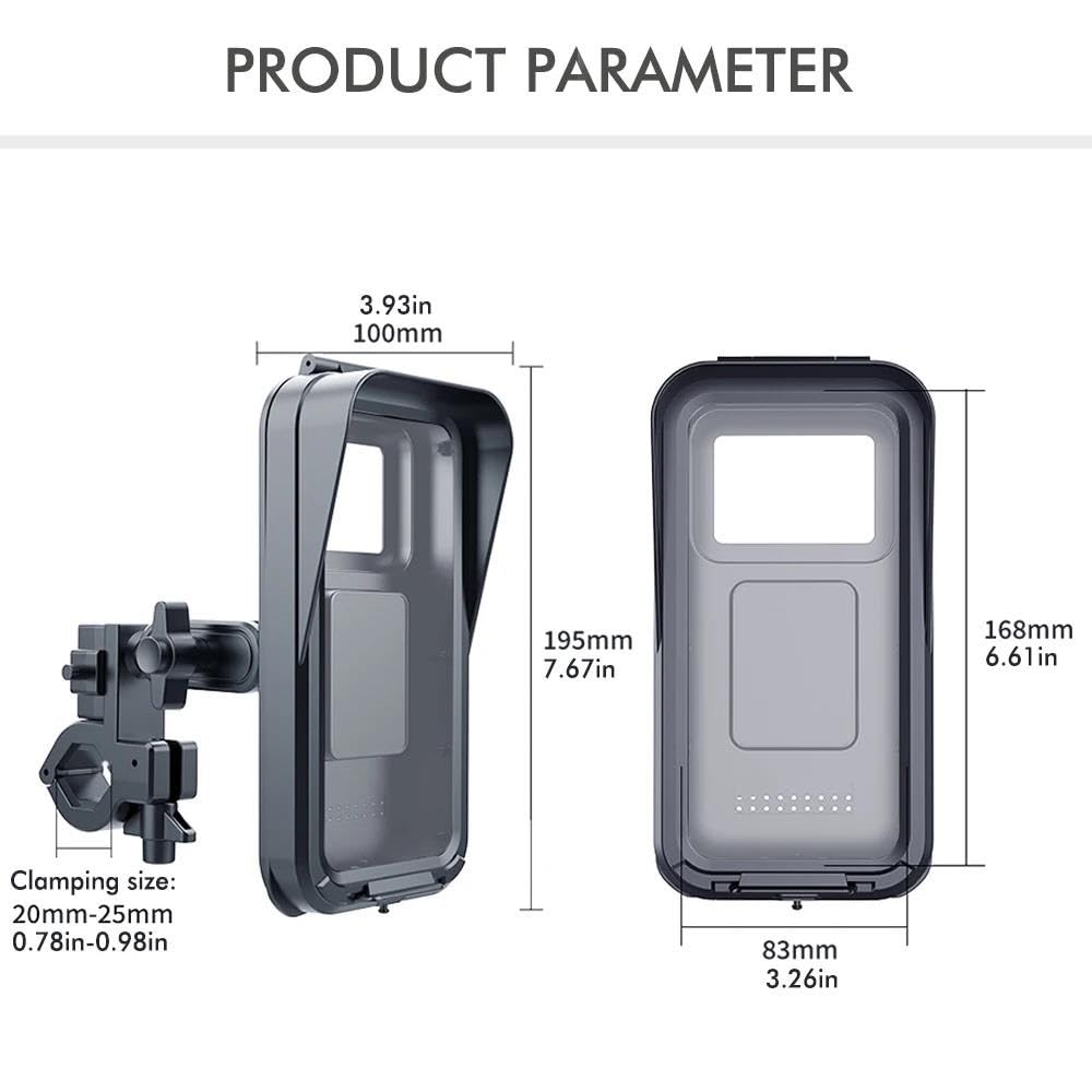 Supporto Telefono Bici Moto Impermeabile Anti-Appannamento GPS Tubo Singolo Adatto A Motocicli E Biciclette