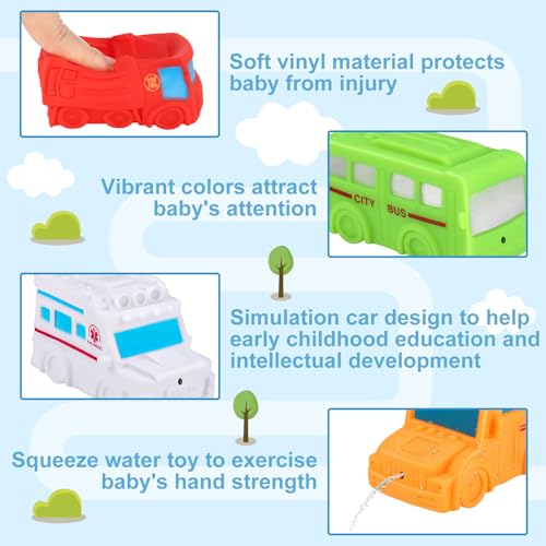 Ggstddup HFFLWZSCUE4778 6 Pcs Bath Toys For Toddlers, Baby Toys For Babies And Toddlers, Car Bath Toys, Bathtub Toys Pool Toys Bath Toys thumb #1