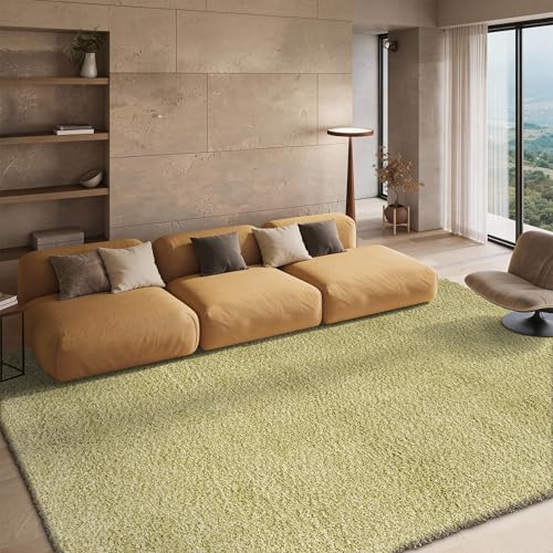 Image of SAFAVIEH California Shag Collection Area Rug - 5'3 inch x 7'6 inch, Green, Non-Shedding & Easy to Clean, Ultra Plush Thick Pile, Ideal for Living Room, Bedroom, Dining Space (SG151-5252)