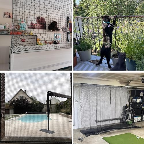 Outdoor Climbing Rope Net - Stair Banister Safety Mesh for Kids & Pets | Balcony, Loft, Garden Guard | Ideal for Sports & Parties - Durable & Easy to Install
