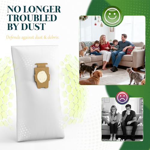 Image of 10 Pack Vacuum Bags [Model 204814] Compatible with Kirby Sentria /Avalir /Ultimate G Series | Replaces F-Style & Twist-Style 204811 205811 204808 | Replacement Parts by Improvedhand