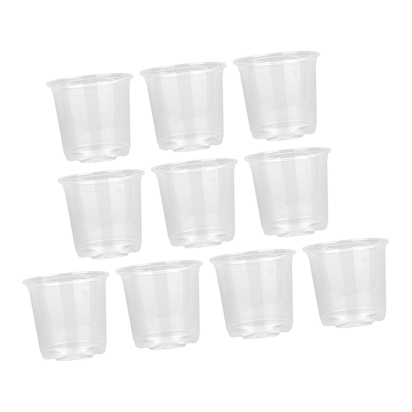 LLUJIAXI Clear Flower Pots With Drainage Holes for Plant Seedling Vegetables Orchids and Succulents Indoor Outdoor Use