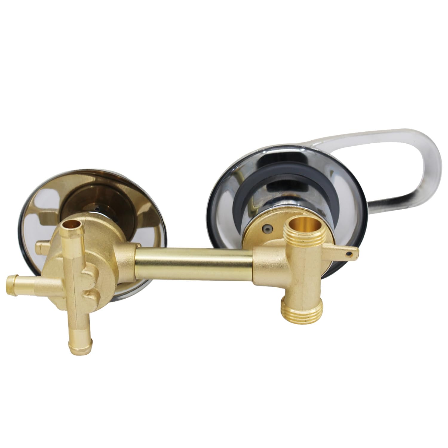 Miscelatore doccia incasso con deviatore per cabina doccia valvola 2 3 4 5 vie deviatrice in ottone cromato a parete per bagno rubinetto monocomando da muro cartuccia acqua manuale per wc (3 vie 10cm)