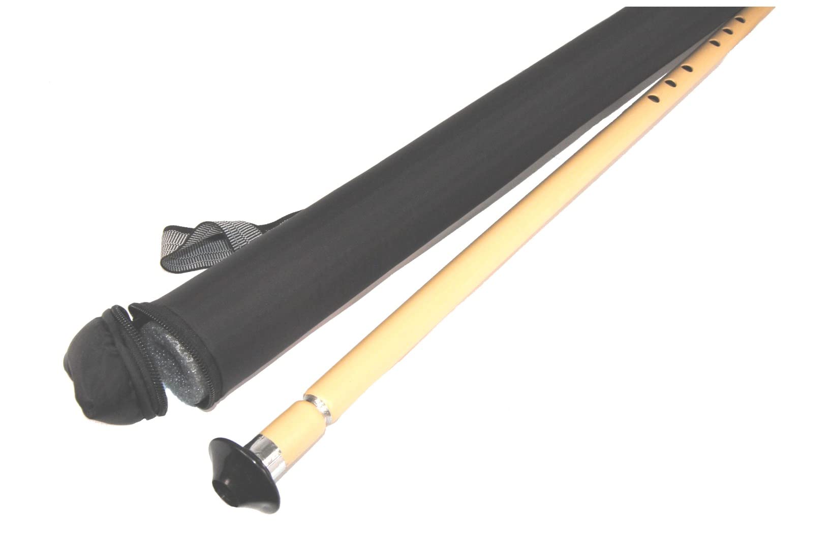 Terrapin Trading Masterwork Turkish Ney inkl. Etui, 70 cm Flötenlicht, Kunststoff, Schwarz, C, BRASS_AND_WOODWIND_INSTRUMENTS