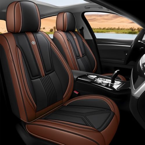 Image of Custom Car Seat Covers for Chevy Blazer 2019-2026,Easy install,Black Brown | nappa leather seat protector,full coverage seat covers,all weather seat cover,waterproof,anti-slip,easy clean,2 seat Standard