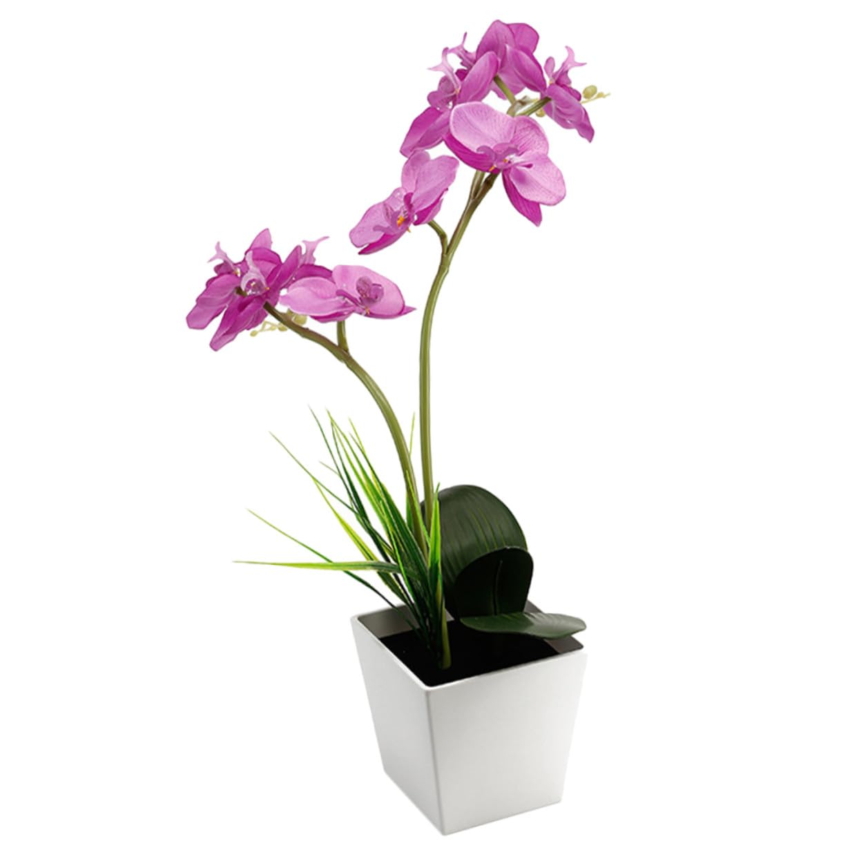 ULTECHNOVO LED Orchideen Tischlampe mit 9 LEDs Faltbare Zweige aus Kunststoff und Seidenstoff Dekoratives Licht für Wohnzimmer und Shops
