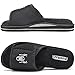 Orthopädische Hausschuhe Damen 38 Schwarz mit Memory Schaum Offener Zeh Verstellbare Winter Slides Frauen Flauschige hausschuhe Bequeme Mode Pantoffeln Arch Support Haus Slipper