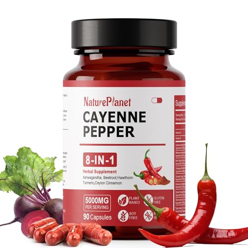 Vascu Flow Cayenne Pepper Capsules丨Pimienta de Cayena丨Organic Capsaicin Supplements with