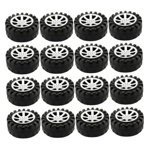 Ruedas de plástico de 42mm para maquetas de coches y manualidades infantiles DIY