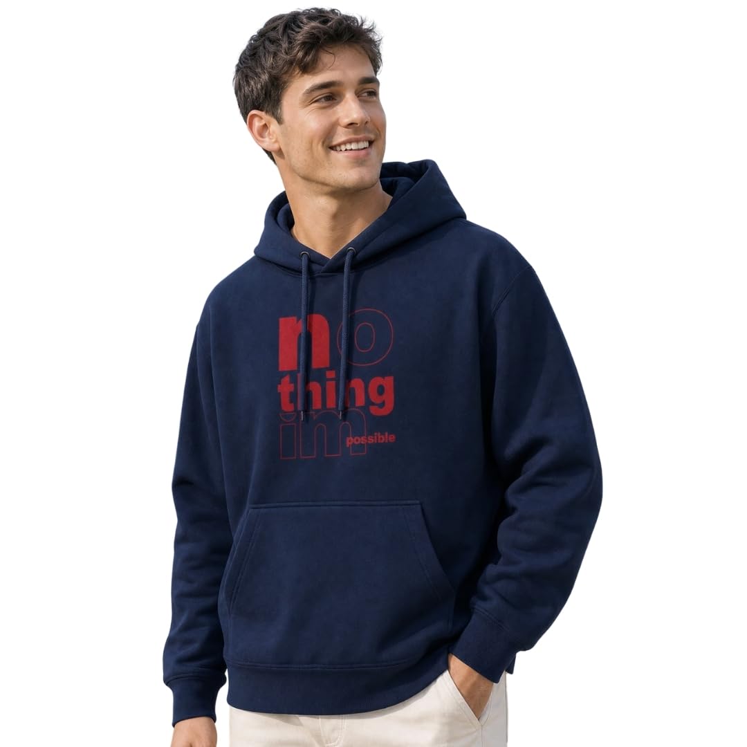 nobero Oversized Printed Hooded Sweatshirt for Men | Oversized Hoodie for Men | Hooded Pullover | Graphic Print | Cotton Rich Printed Hoodie 280 GSM Fleece-picture-18