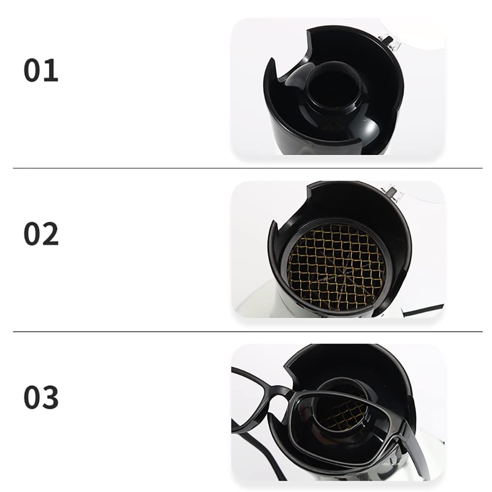 Toplionace Riscaldatore per Montature per Occhiali Ottici, Riscaldatore per Montature per Occhiali Riscaldanti in Ceramica Regolabile in Temperatura, Soffiaggio Rapido, LY-6C