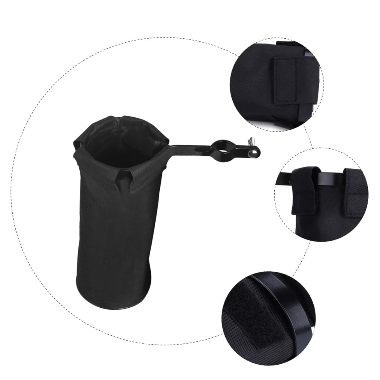 SUPVOX Oxford Drum Stick Bag Holder Case for Drum Sticks Multi-layered Storage Pouch Metal Clip