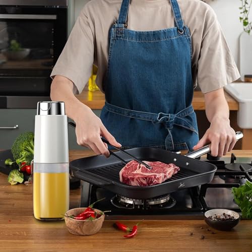 Botella de aceite transparente de 500 ml para evitar derrames al cocinar 8