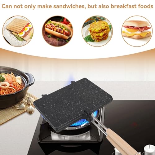 Poêle à frire double face pour sandwichs et paninis maison