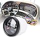 Auto Drehzahlmesser 0-3000 U/Min Tachometer Drehzahl Stunde Meter, 52 Mm 2 Zoll Metall DC 9-32 V, LKW Traktoren RVS-Boote, Sieben Farb (Schwarzes Zifferblatt schwarzer Lünette