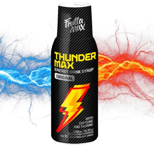 FruttaMax - Jarabe concentrado de bebida energética | Menos azúcar | Apto para máquina de refrescos 500ml (ThunderMax)