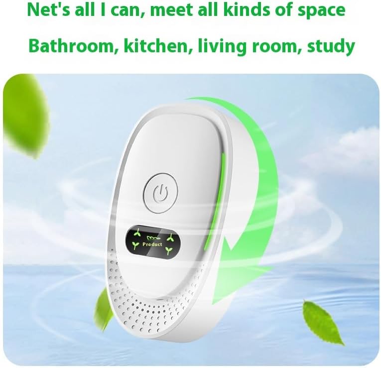 Miniatura 3 de Generic Purificador de aire inteligente de iones negativos y desodorante para mascotas para el hogar, oficina, inodoros, garajes con filtro HEPA