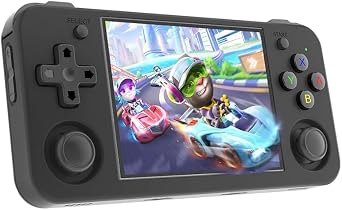 RG35XX H Retro Handheld Game Console, 3.5 Inch IPS Screen Linux System Retro Video Game Console with 64G TF Card Pre-Installed with 5500+ Games, Support HDMI TV Output 5G WiFi Bluetooth 4.2 Black
