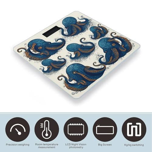 Báscula digital de baño Tentacles Octopus alta precisión miniatura 3