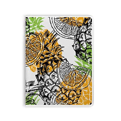 Carnet de notes ananas citron jaune : l'accessoire parfait pour vos cafés et voyages