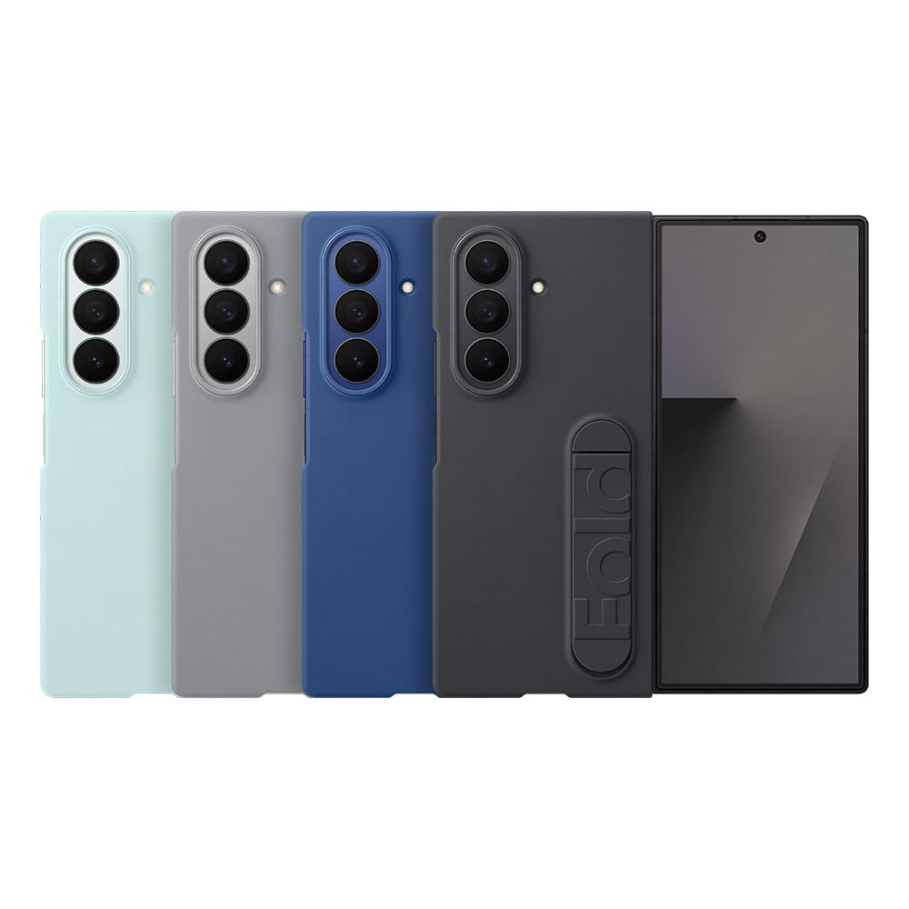 Samsung Funda de Silicona EF-MF966 para Galaxy Z Fold7, Incluye Soporte para los Dedos, Silicona, antigolpes, Fina y Antideslizante, Color Azul