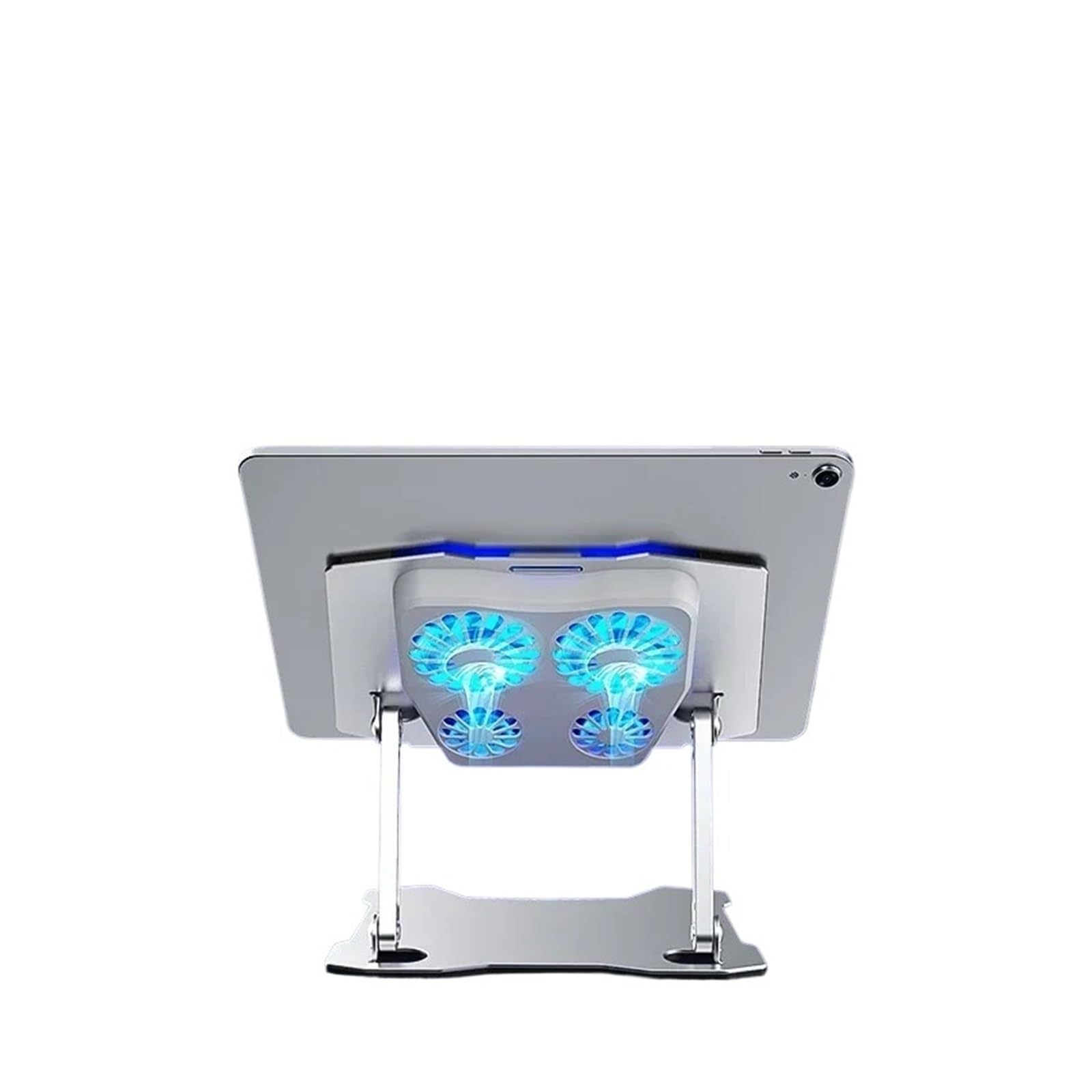 Soporte For Tableta Aleación De Aluminio Radiador De Soporte Ajustable Multifuncional | Soporte Telescópico Plegable Con 4 Ventiladores De Refrigeración For IPad Universal