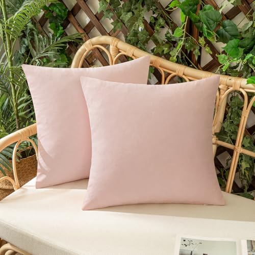 Woaboy Set of 2 Outdoor Waterproof Throw Pillow...