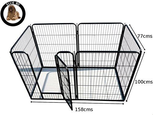 Ellie-Bo Heavy Duty 6-piece 100cm High Modular Dog Pen - Image 3