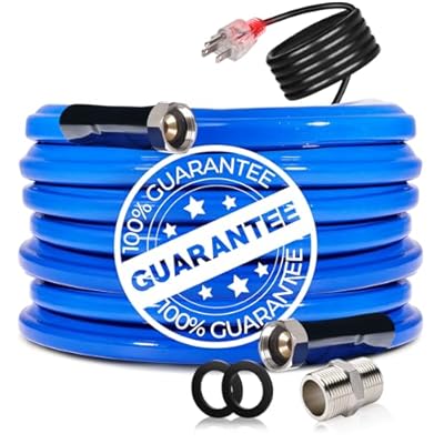 REHOSEUP 50FT Heated Water Hose for RV,-45 ? Antifreeze Heated Drinking Garden Water Hose?Electrically Heated Garden Hoses, Rv Accessories?Rv?Rv Water Hose (50FT-2)