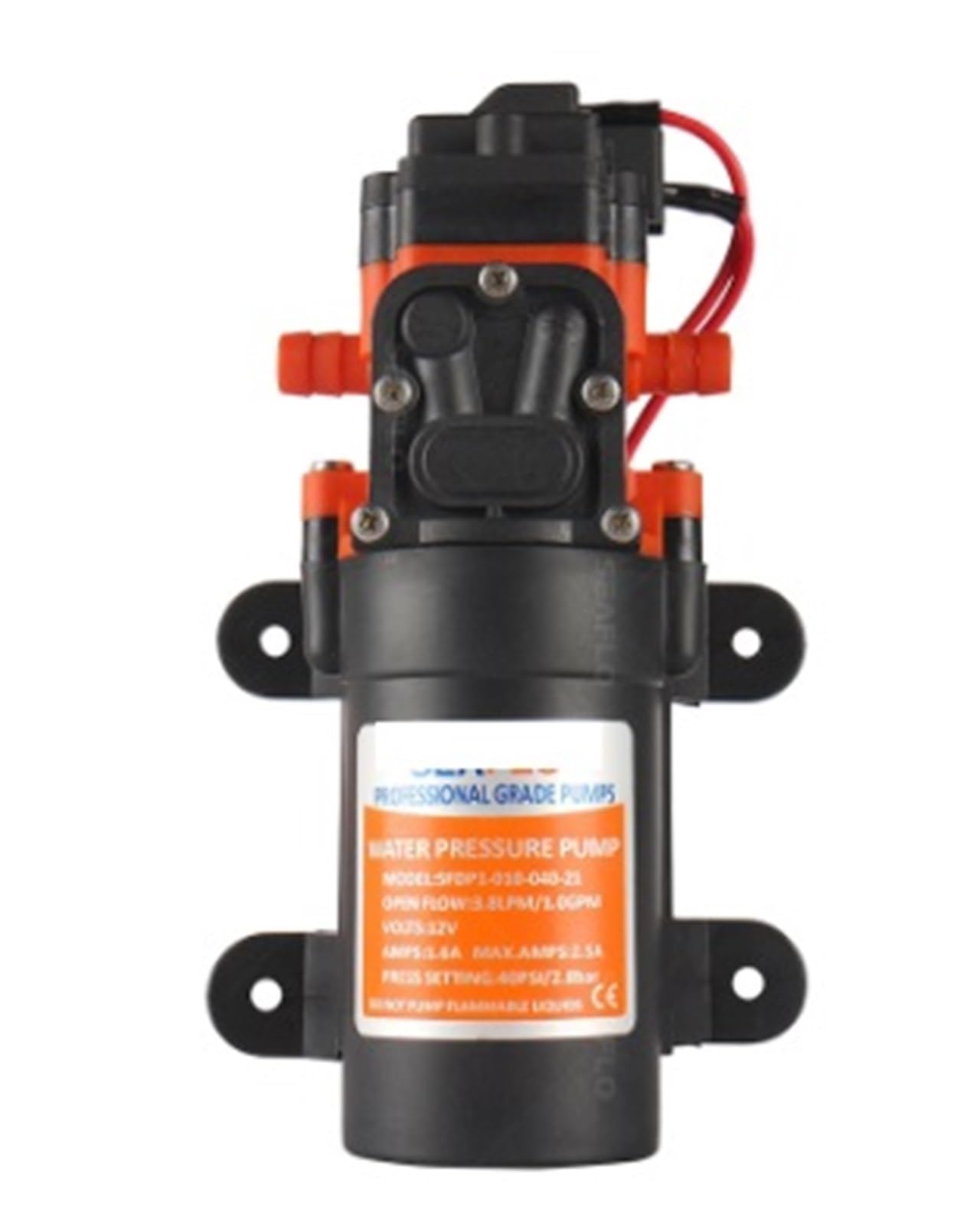 CUDTAPI 12V/24V RV Pump Diaphragm DC Water Marine Car Battery Self Priming(Onecolor)