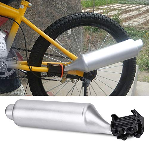 Regun Tubo turbo de bicicleta, sistema de escape de tubo turbo de bicicleta, kit de tarjetas de creación de sonido de radios de bicicleta, para bicicletas de 16-22 pulgadas