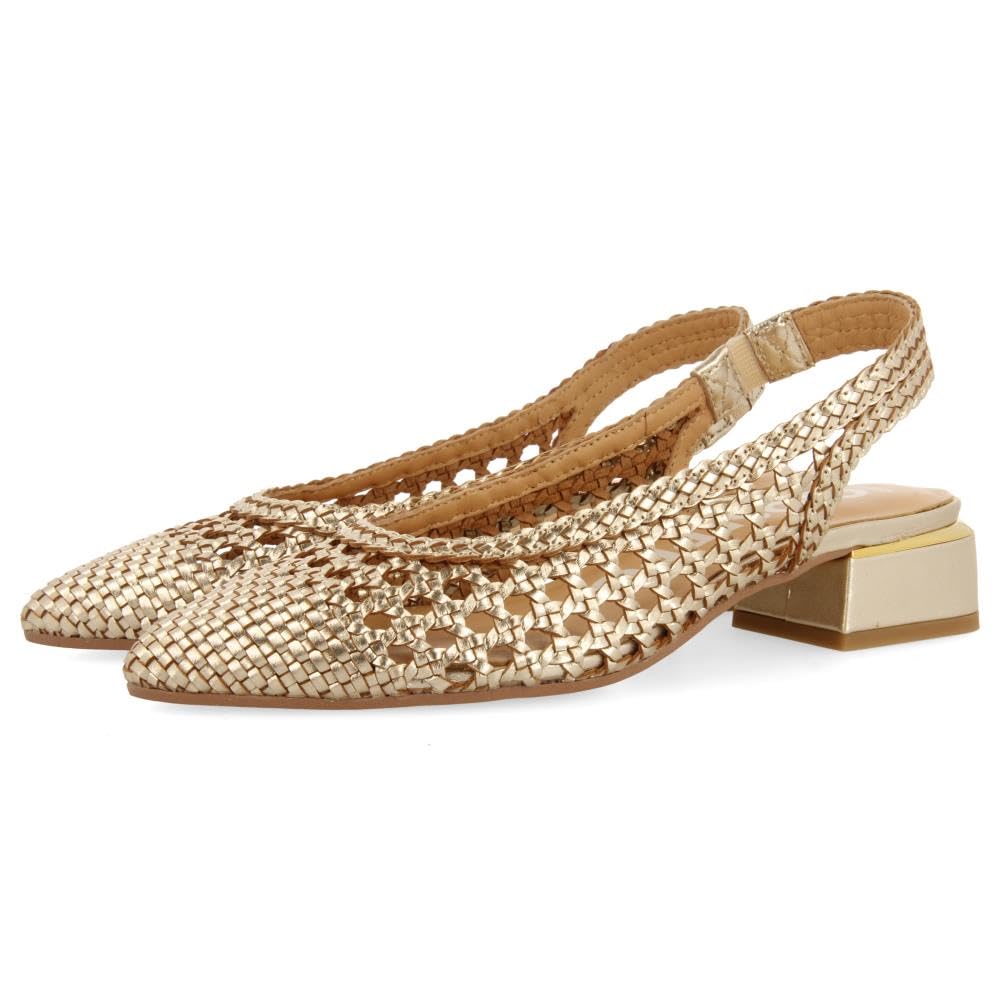 GIOSEPPO PISKOVE, Women's Ballet Flat, Platinum, 39 EU, Platinum, 7 UK